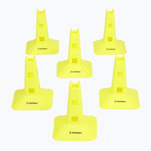 Set of cones OneTeam TRFTB03 MD6 6 pieces yellow