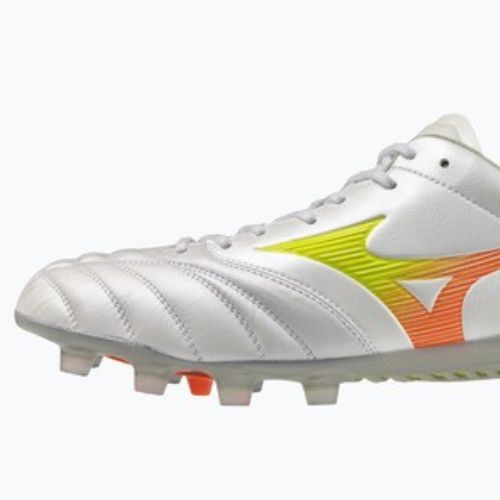 Football boots Mizuno Monarcida Neo III Elite FG white/evening primrose/lava orange
