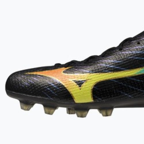 Football boots Mizuno Alfa III Elite FG black/lava orange/evening primrose