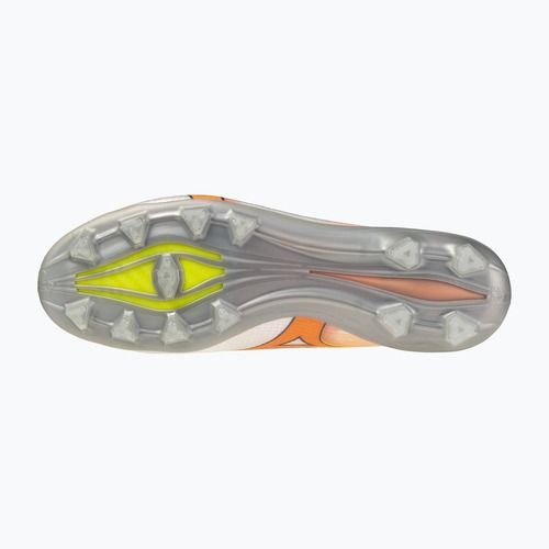 Football boots Mizuno Alpha III Japan FG white/lava orange/evening primrose