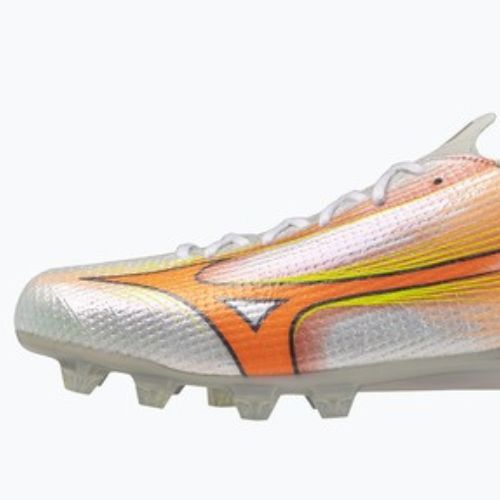 Football boots Mizuno Alpha III Japan FG white/lava orange/evening primrose