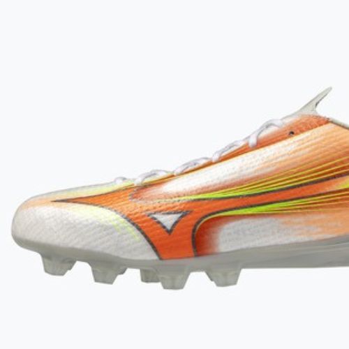 Football boots Mizuno Alfa III Pro FG white/lava orange/evening primrose
