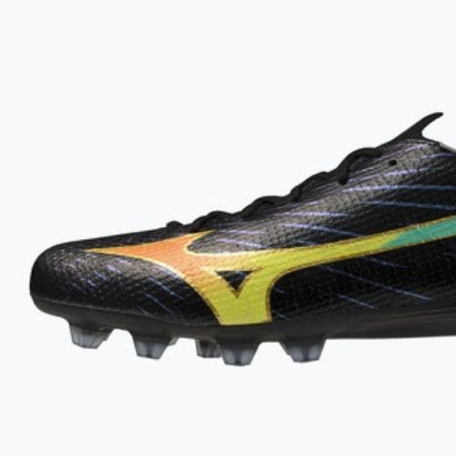 Football boots Mizuno Alfa III Pro FG black/lava orange/evening primrose