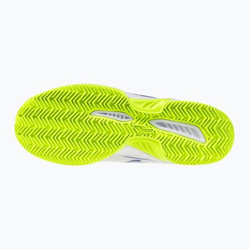 Men's tennis shoes Mizuno Break Shot 5 CC white/dazzling blue/ lightning