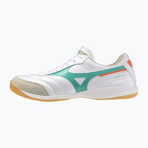 Football boots Mizuno Morelia Sala Elite IN white/arcadia/lava orange