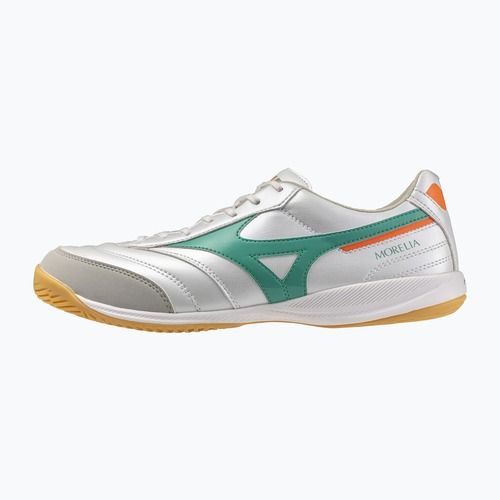 Football boots Mizuno Morelia Sala Pro IN white/arcadia/lava orange