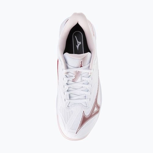 Women's tennis shoes Mizuno Wave Exceed Court CC W white/pinkesque/barbados cherr