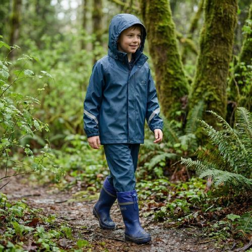 Children's wellington boots KADVA PuddleProof JR with reflective elements navy blue