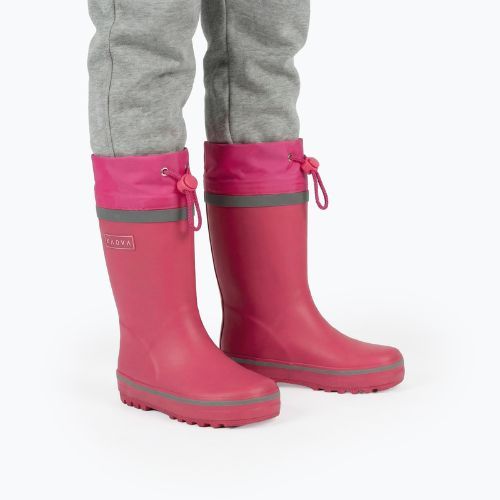 Children's wellington boots KADVA PuddleProof JR with reflective elements pink