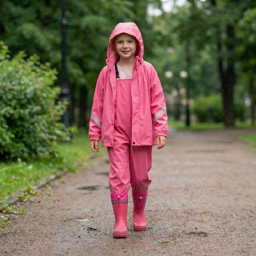 Children's wellington boots KADVA PuddleProof JR with reflective elements pink
