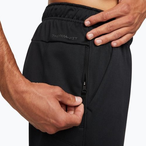 Men's training trousers Nike Therma-FIT Open Hem black/black/white