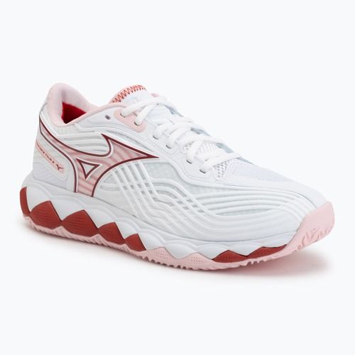Women's tennis shoes Mizuno Wave Enforce Tour 2 CC white/pinkesque/barbados/cherr