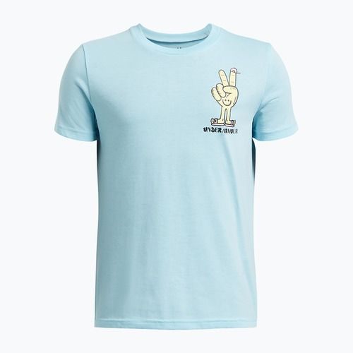 Children's training T-shirt Under Armour Peace Love UA blue
