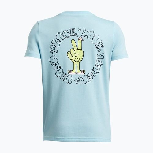 Children's training T-shirt Under Armour Peace Love UA blue
