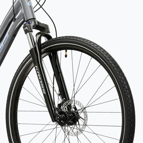 Women's cross bike KROSS Evado 5.0 W grey/blue/shine