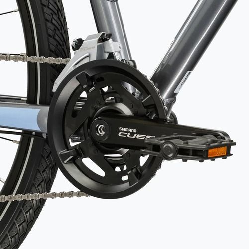 Women's cross bike KROSS Evado 5.0 W grey/blue/shine