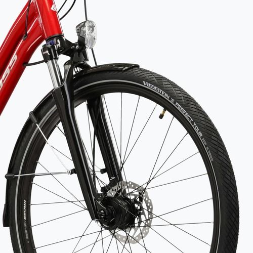 Women's trekking bike KROSS Trans 5.0 W red/silver/shine