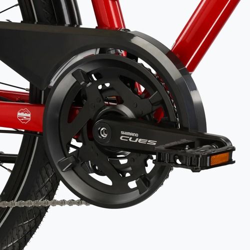 Women's trekking bike KROSS Trans 5.0 W red/silver/shine