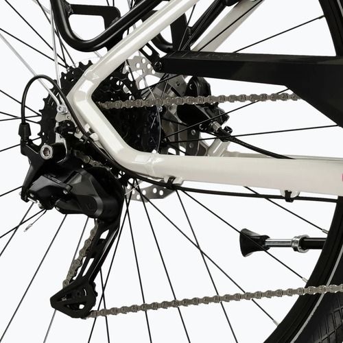 Women's trekking bike KROSS Trans 5.0 W grey/pink/shine