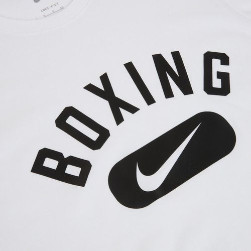 Men's training T-shirt Nike Boxing Disc DFC white/black