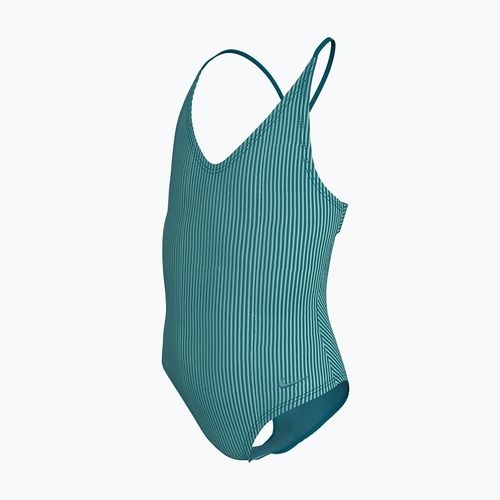 Children's one-piece swimsuit Nike Ocean Bound Ripple Texture Lace Up blached turquoise