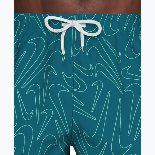 Men's swim shorts Nike Breaker Logofetti 5" Volley green abyss