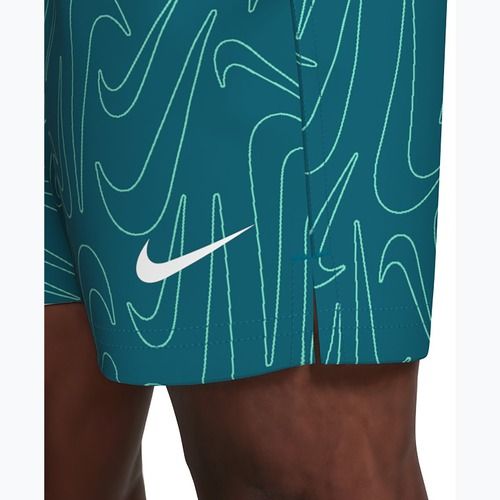 Men's swim shorts Nike Breaker Logofetti 5" Volley green abyss