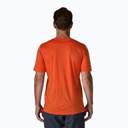 Men's T-shirt Patagonia Cap Cool Merino Blend Graphic Shirt heritage header/coal orange