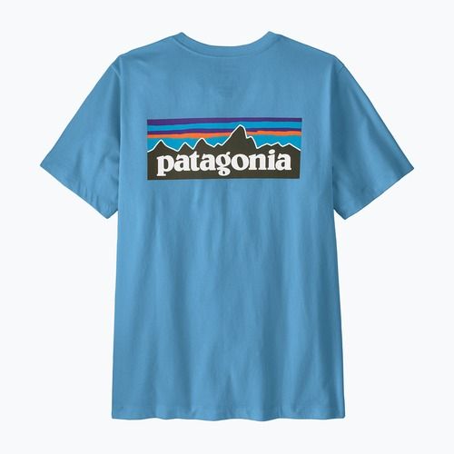Men's T-shirt Patagonia P-6 Logo shore blue