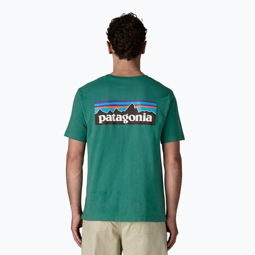 Men's T-shirt Patagonia P-6 Logo gem green