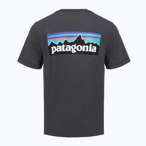 Men's T-shirt Patagonia P-6 Logo ink black