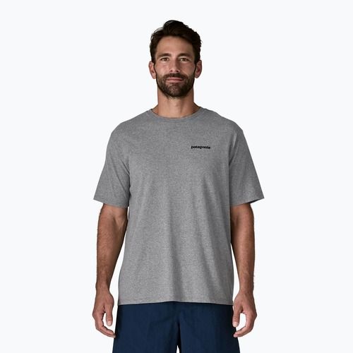 Men's T-shirt Patagonia P-6 Logo Responsibili-Tee gravel heather
