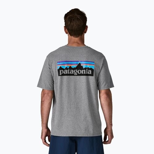 Men's T-shirt Patagonia P-6 Logo Responsibili-Tee gravel heather