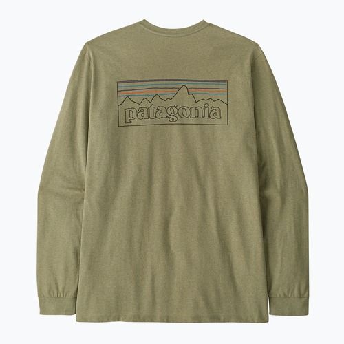 Men's longsleeve Patagonia P-6 Logo Responsibili p-6 outline/gumtree green