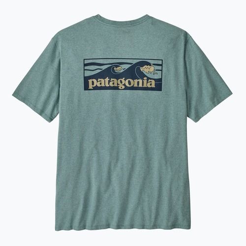 Men's T-shirt Patagonia Boardshort Logo Pocket Responsibili blue sage