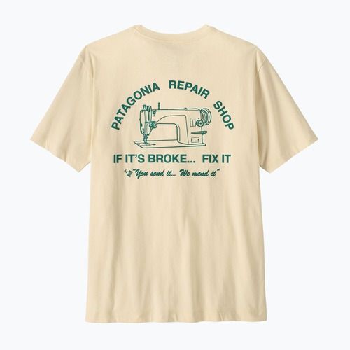Men's T-shirt Patagonia Repair Shop undyed natural