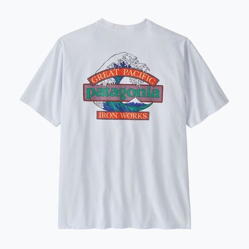 Men's trekking T-shirt Patagonia Great Waves Responsibili Tee white