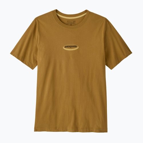 Men's T-shirt Patagonia '95 Oval Logo bobcat brown/sunshine
