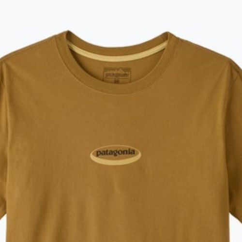 Men's T-shirt Patagonia '95 Oval Logo bobcat brown/sunshine