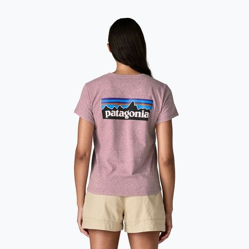Women's T-shirt Patagonia P-6 Logo Responsibili-Tee qulet violet