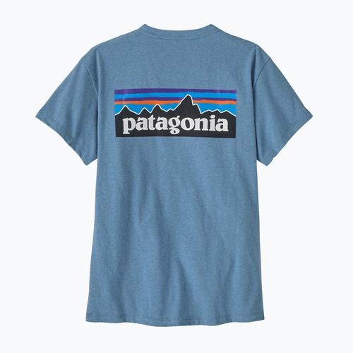 Women's T-shirt Patagonia P-6 Logo Responsibili-Tee shore blue