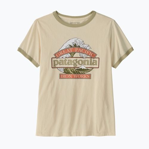 Women's T-shirt Patagonia Great Waves Ringer Tee undyed natural