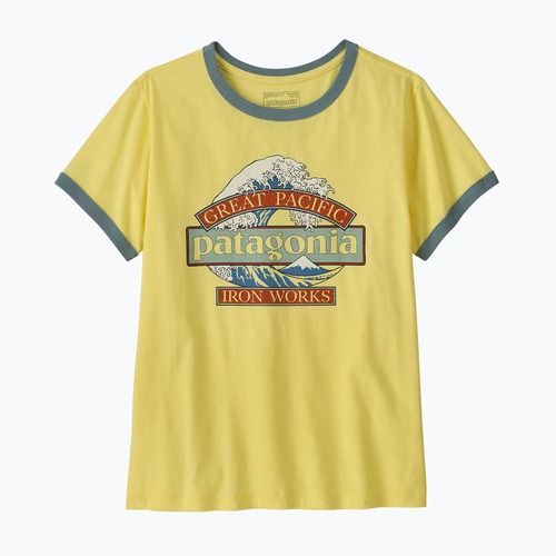 Women's T-shirt Patagonia Great Waves Ringer Tee lemon zest
