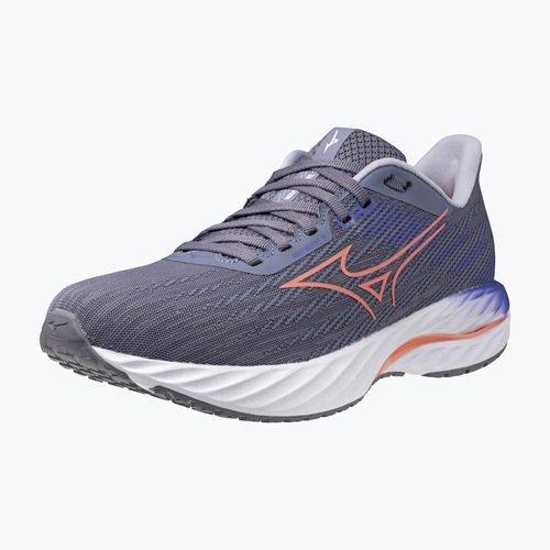 Women's running shoes Mizuno Wave Inspire 21 blue granite/striking coral/irisbloom