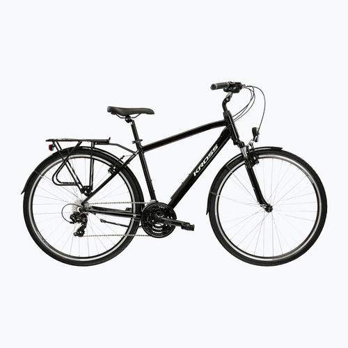 Men's trekking bike KROSS Trans 1.0 black/silver/shine