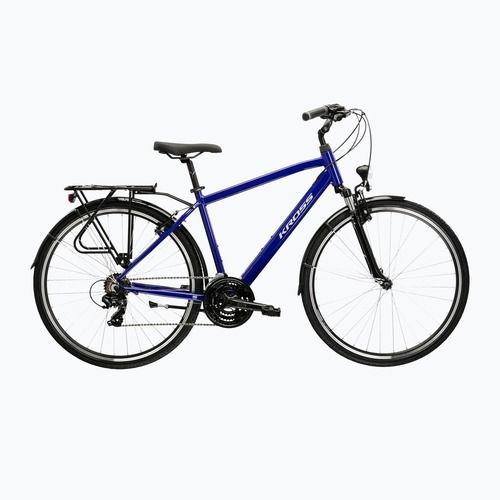 Men's trekking bike KROSS Trans 1.0 navy/silver/shine