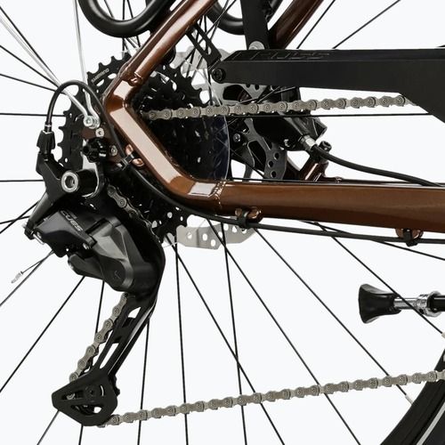 Men's trekking bike KROSS Trans 5.0 brown/silver/shine