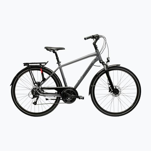 Men's trekking bike KROSS Trans 4.0 grey/black/matte