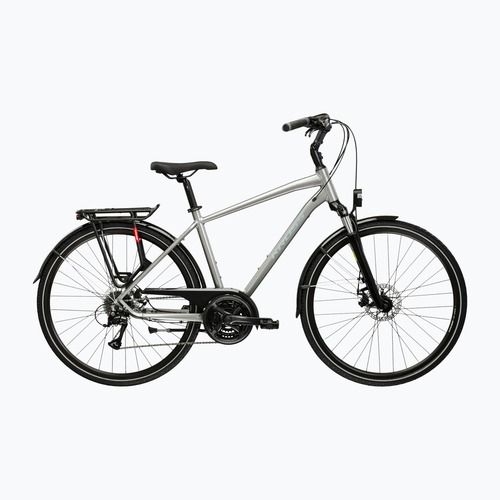 Men's trekking bike KROSS Trans 3.0 silver/blue/shine