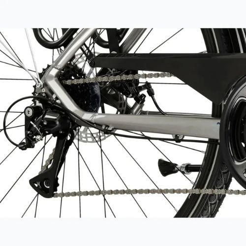 Men's trekking bike KROSS Trans 3.0 silver/blue/shine